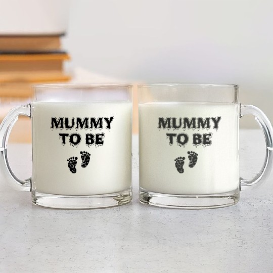 mummy to be Glass Mugs
