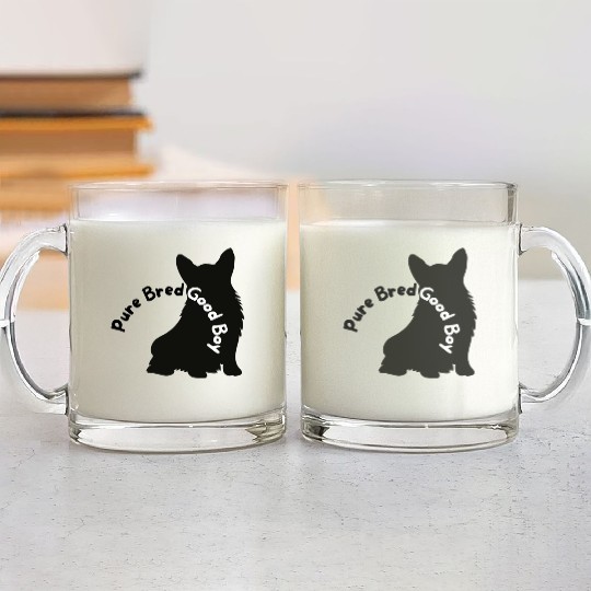 Good Boy Corgi Glass Mugs
