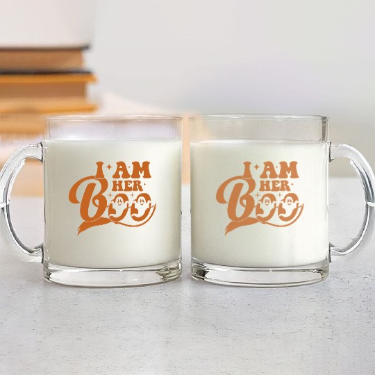 I AM HER BOO Glass Mugs