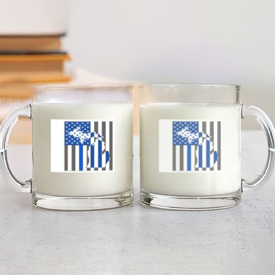 Police Glass Mugs, Michigan State Police Glass Mugs, Detroit