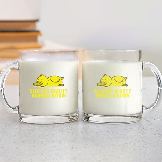 Sleeping Beauty, Animal Edition Pajamas Glass Mugs