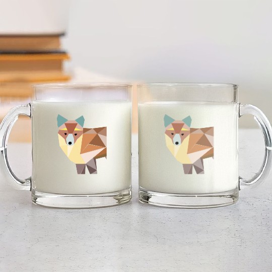 fox illustration Glass Mugs