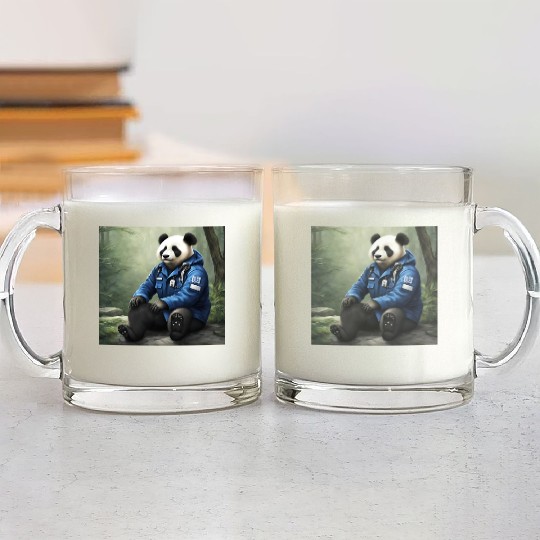 Paramedic Panda Glass Mugs
