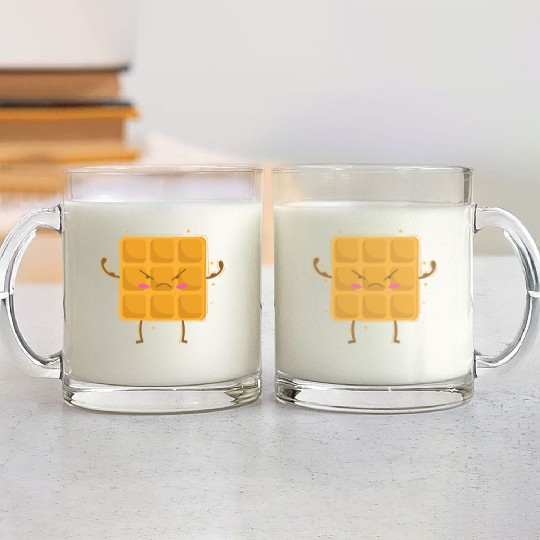 strong Waffle Baker Pastry Dough Glass Mugs