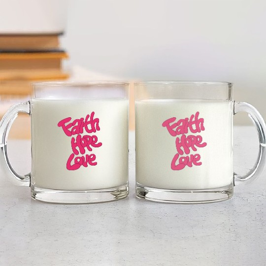Hopeful Hearts Embrace Glass Mugs