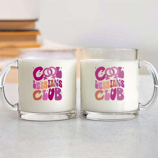 Cool Lesbians Club Cool Pride Club Pride Glass Mugs