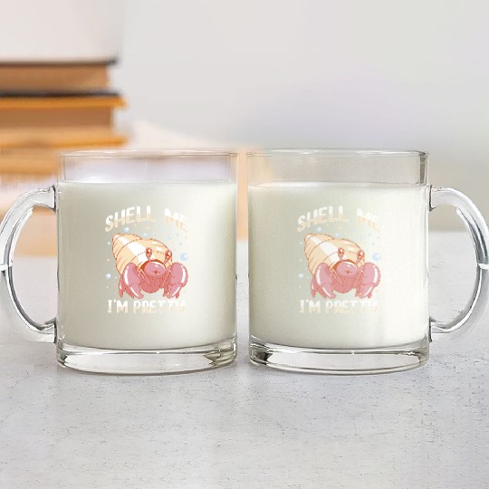 Sea Creature Seafood Shells Hermit Crab Lover Glass Mugs