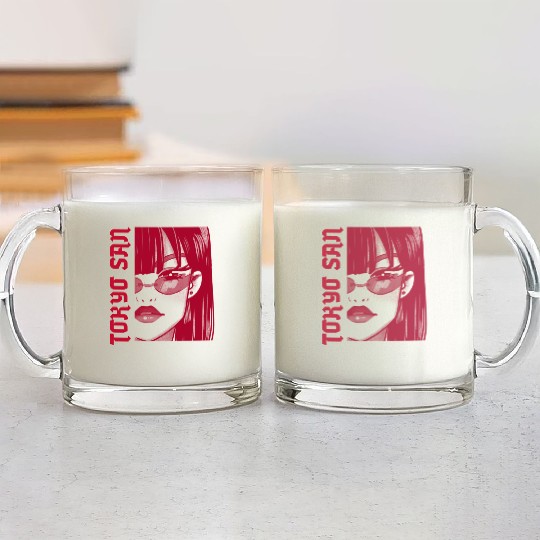 Japanese Street Aesthetic Tokyo Anime Glass Mugs