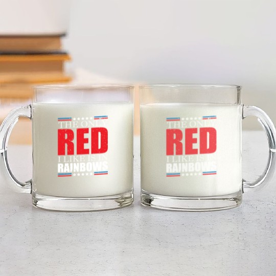 The Only Red I Like IS IN Rainbows American Voter Glass Mugs