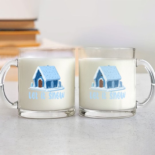 Let It Snow Winter Glass Mugs