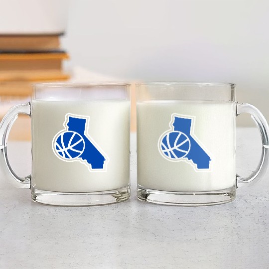 California Basketball Warriors Glass Mugs