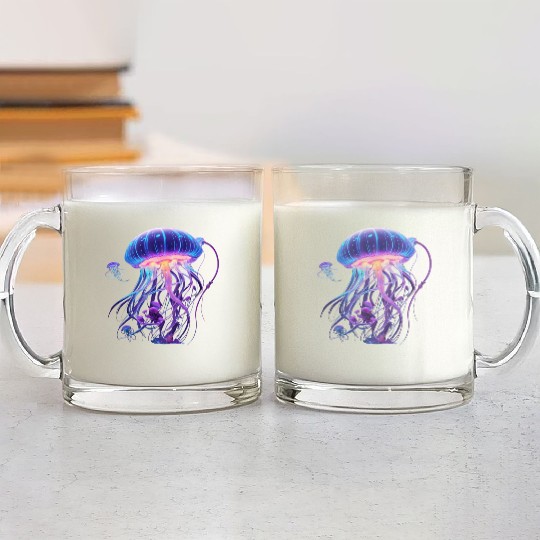Jellyfish Jewels Glass Mugs
