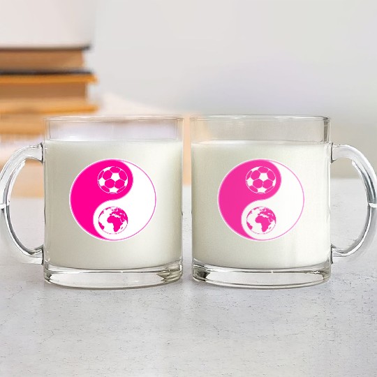 soulofsoccer joyful balance Glass Mugs