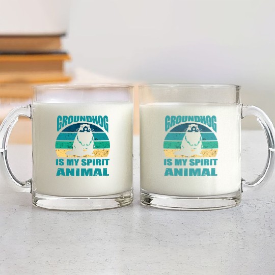funny Respect the groundhog Glass Mugs