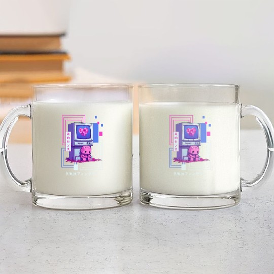 Kawaii Japanese Retro 90s Nostalgia Vaporwave Retr Glass Mugs