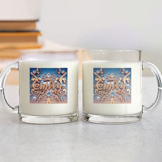 Emily With the crown Glass Mugs