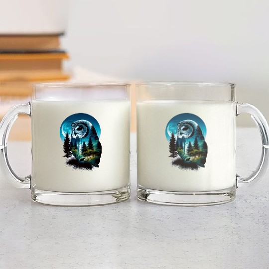 Nature in Owl Pattern Glass Mugs