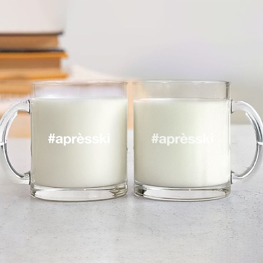 APRES SKI Hashtag Glass Mugs