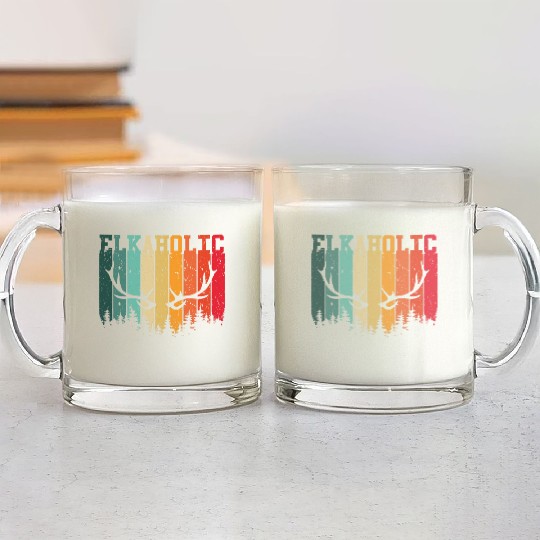 Elk Hunting Elkaholic Hunters Glass Mugs