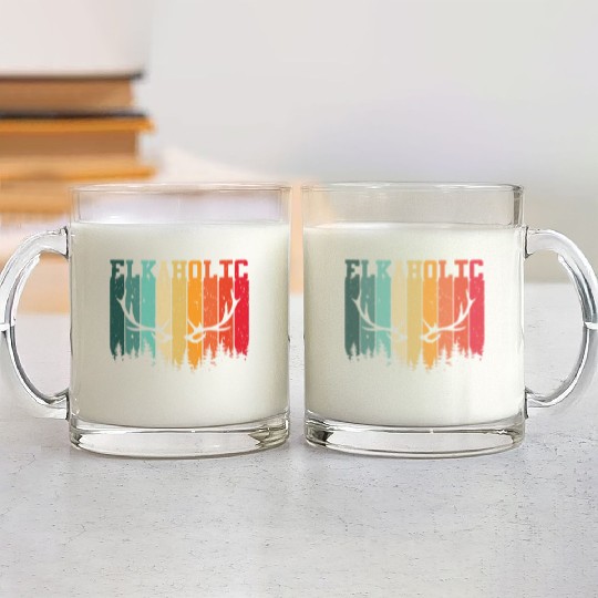 Elk Hunting Elkaholic Hunters Glass Mugs