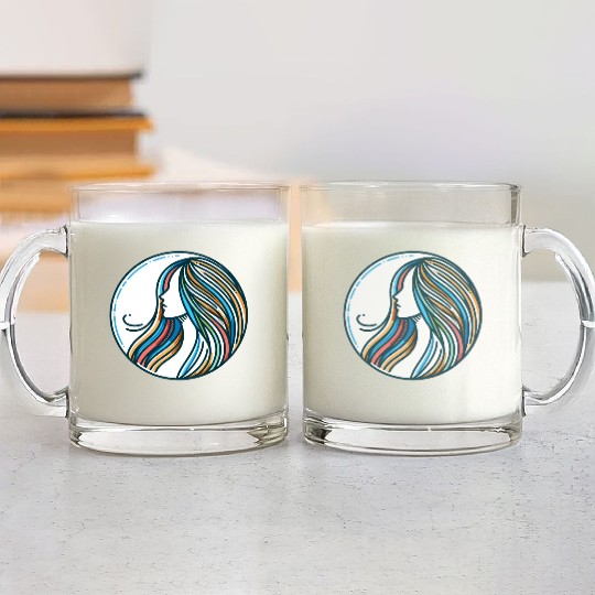 Woman, Spectrum of Serenity Glass Mugs