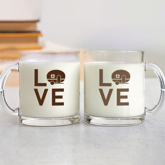 Love Camping Glass Mugs