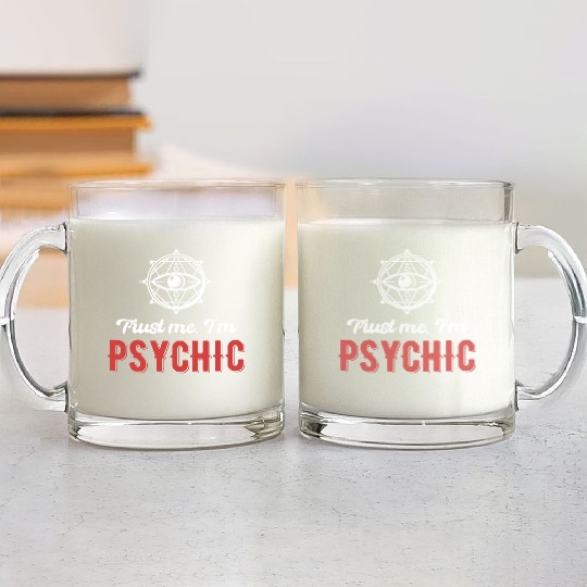 Trust Me, I'm Psychic Celestial Card Decks Glass Mugs