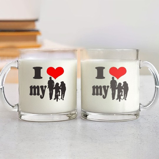 Family love Glass Mugs