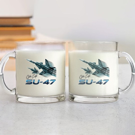 Sukhoi SU-47 the Golden Eagle Russian Fighterjet Glass Mugs