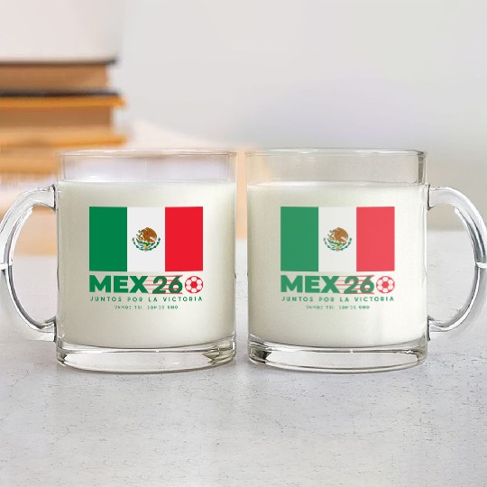Mexico World Cup 2026 Glass Mugs Soccer