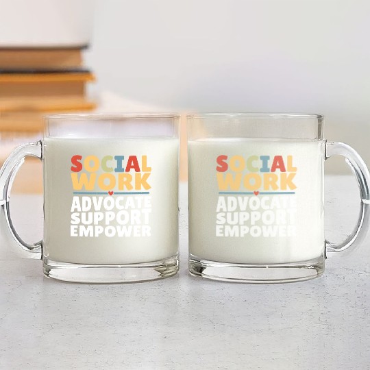 Political Science Social Works LCSW Social Worker Glass Mugs