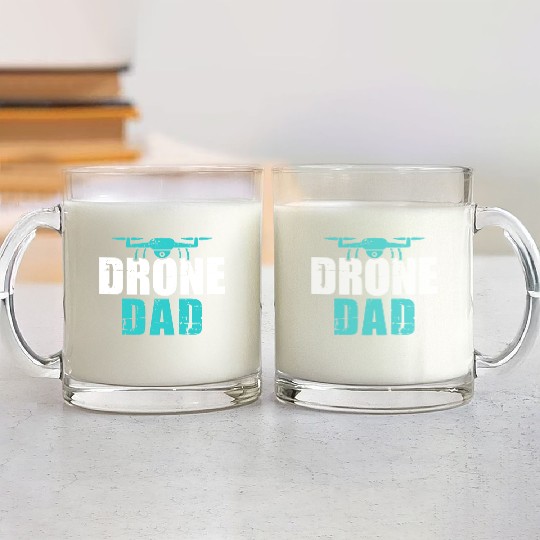 Drone dad Glass Mugs