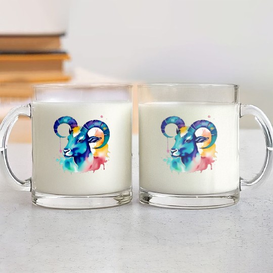 Color splash zodiac: Capricorn Glass Mugs