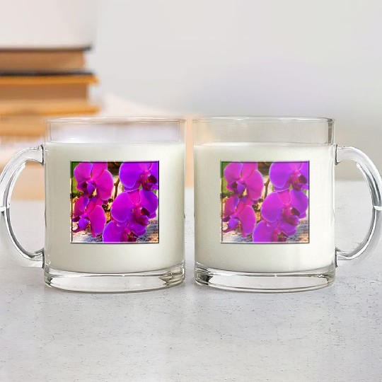 Orchid 4 Glass Mugs