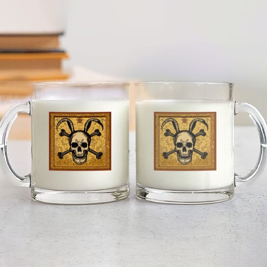 bunny skull and crossbones❤ D83D DC95 D83C DF39 D83D DC95 D83D DC95 D83C DF39 D83C DF39❤ D83C DF39 D83D DC95 D83D DC95 Glass Mugs