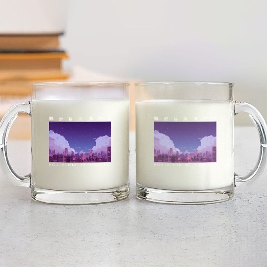 Nostalgia Is Timeless Retro Japanese Vintage Stree Glass Mugs