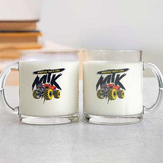 monster trucks kids Glass Mugs