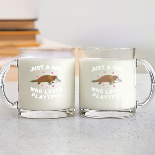 Just a girl who loves platypus funny Platypus Glass Mugs