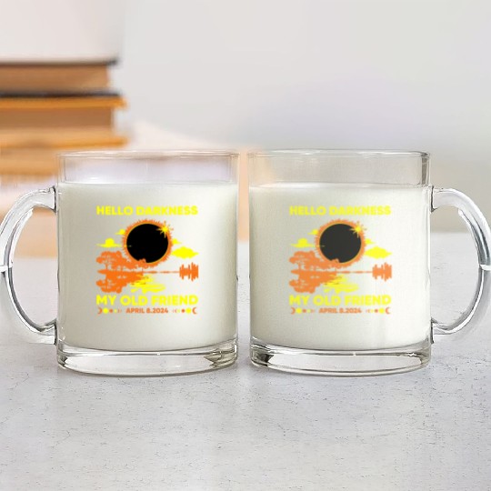 Hello Darkness My Old Friend - April 8th 2024 Glass Mugs