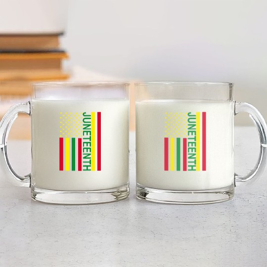 juneteenth USA Glass Mugs