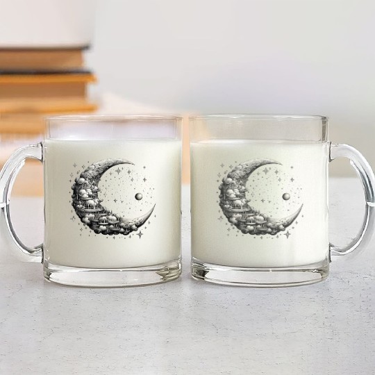 Cool Full Moon - Solar Eclipse, Moon Phases Total Glass Mugs