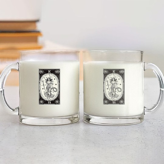 Themis Tarot Card Astrology Occult Mystical Glass Mugs