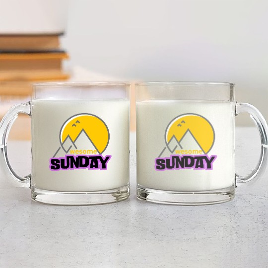 Awesome Sunday Glass Mugs