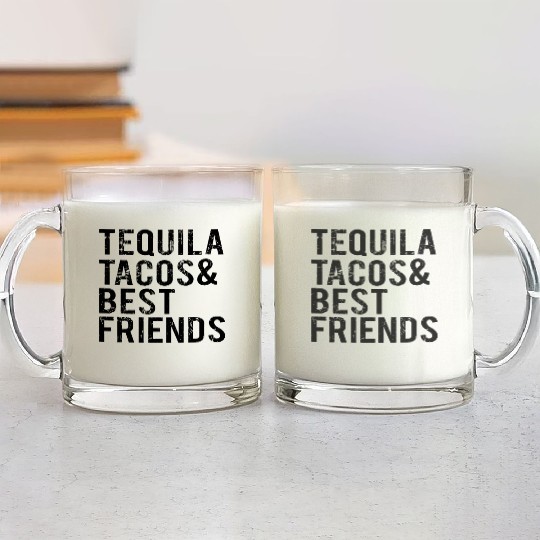 Cinco De Mayo Tequila Tacos Best Friends Drinking Glass Mugs
