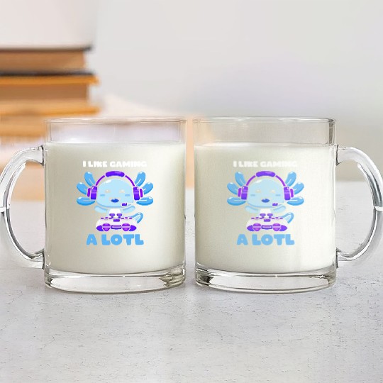 Gaming, Axolotl, Gaming, Video Game, Unicorn Gamer Glass Mugs