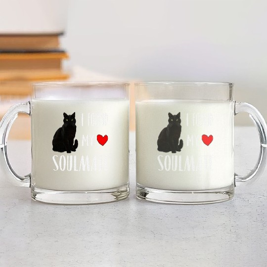 I Found My Soulmate Bombay Cat Lover Best Friend Glass Mugs