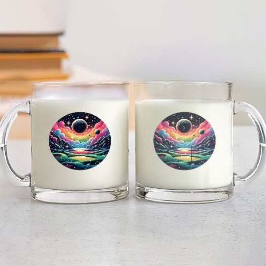 Galactic Golf A Cosmic Golfer Swing Glass Mugs