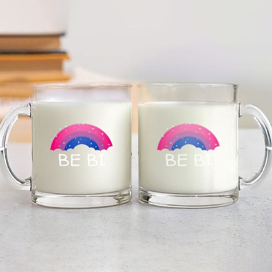 Be Bi Bisexual LGBTQ Bi Pride LGBT Sayings Pride M Glass Mugs