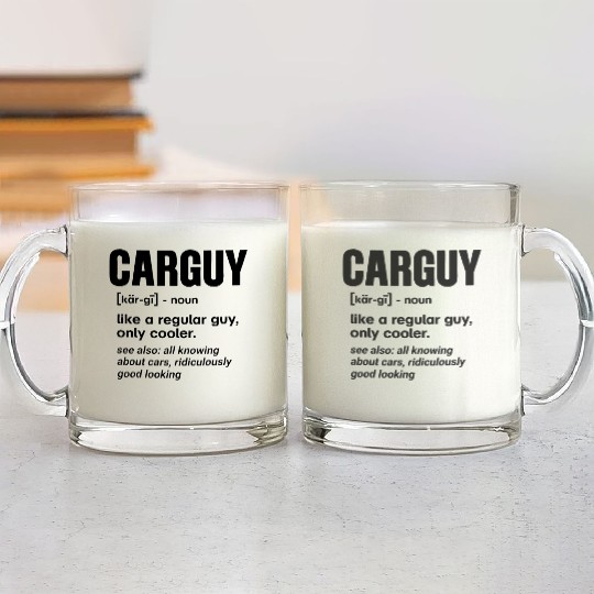 Car Guy Definition Mechanic Auto Racing Car Lovers Glass Mugs