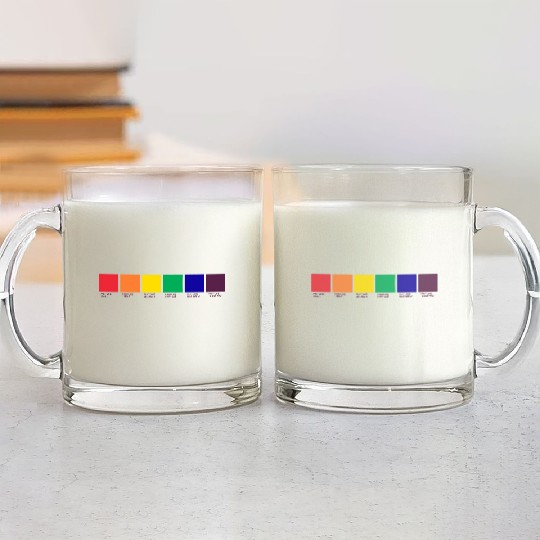 LGBT COLOR PANTONE PALLETE GAY COMMUNITY DESIGN Glass Mugs